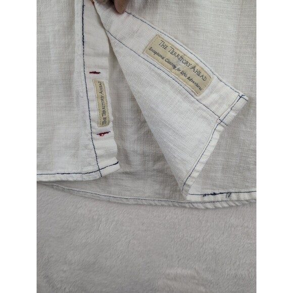 The Territory Ahead White 100% Cotton Button Down Long Sleeve Shirt Size XL - Picture 4 of 14